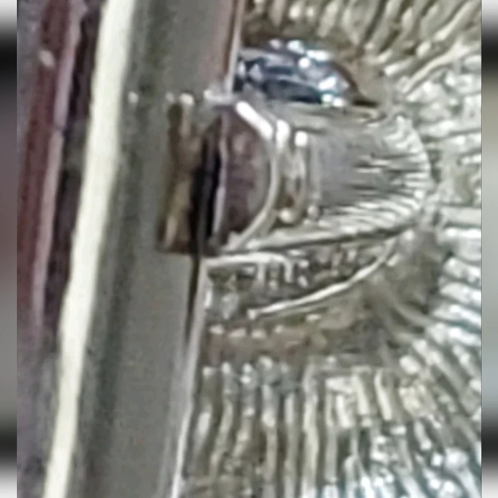 Swank Art Deco Sapphire Rhinestone Square Cufflinks